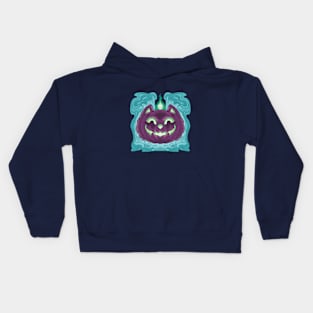 Witch Candle Grinning Pumpkin Kids Hoodie